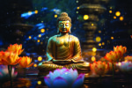 Golden Buddha Canvas Art ( 2x3 Fit ) - Image 2