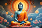 Buddha Meditation Wall Art ( 16x14 " ) - Image 2