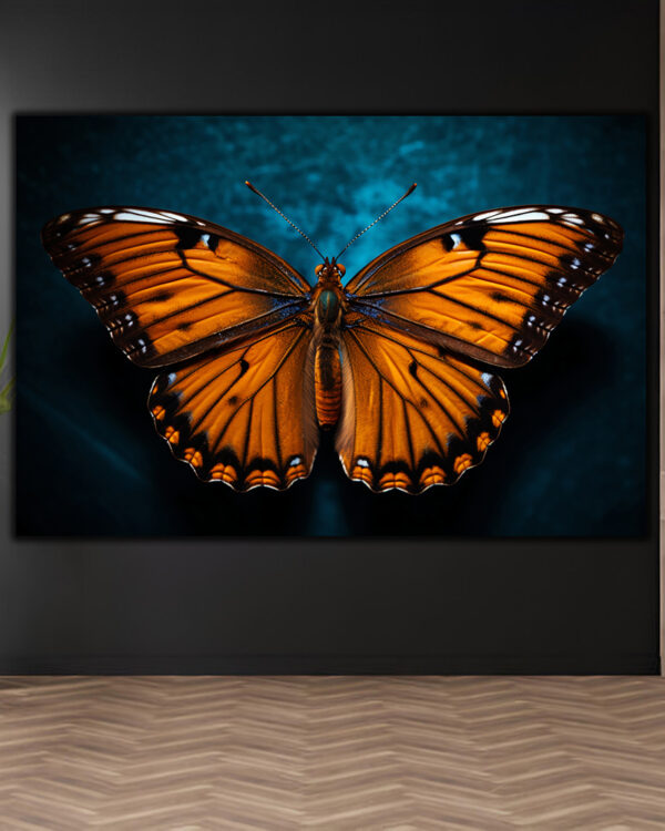 Orange Monarch Butterfly Wall Art ( 16x24" )