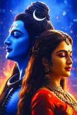 Shiva Parvati Spiritual Wall Art (2x3 Fit) - Image 2