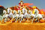 Ganesh with Seven White Horses Wall Art (16x24") - Image 2