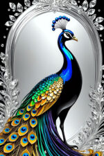 Elegant Peacock Wall Art (12x18") - Image 2