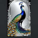 Elegant Peacock Wall Art (12x18")