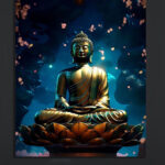 Golden Buddha Art Print  (12x18")