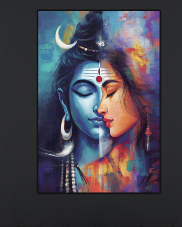 Shiva Parvati Divine Art Canvas (2x3 Fit )