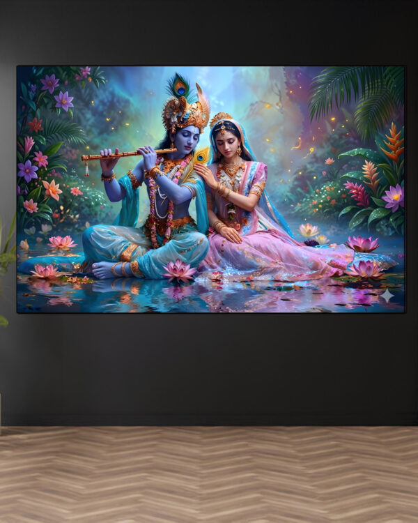 Radha Krishna Divine Wall Art ( 2x3 Fit)