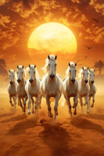 Galloping White Horses Wall Art (16x24") - Image 2