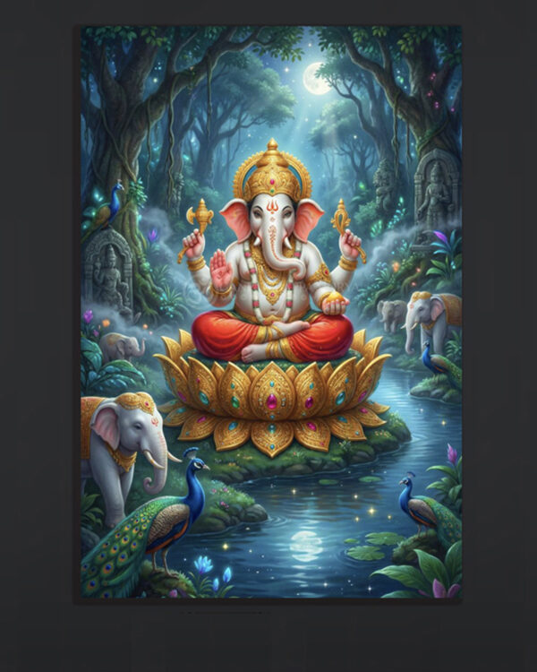 Ganesh Divine Art Print ( 16x24)