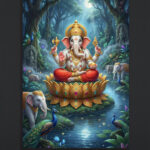 Ganesh Divine Art Print ( 16x24)