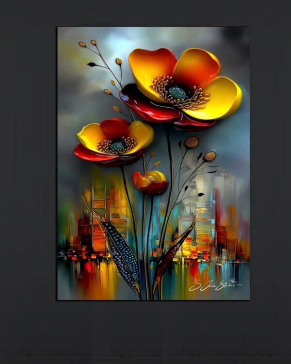 Vibrant Floral Canvas Art (2x3 Fit)