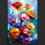 Abstract Floral Canvas Art (16x24")