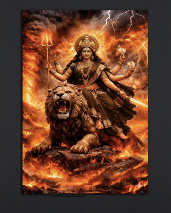 Goddess Durga Wall Art ( 2x3 Fit )