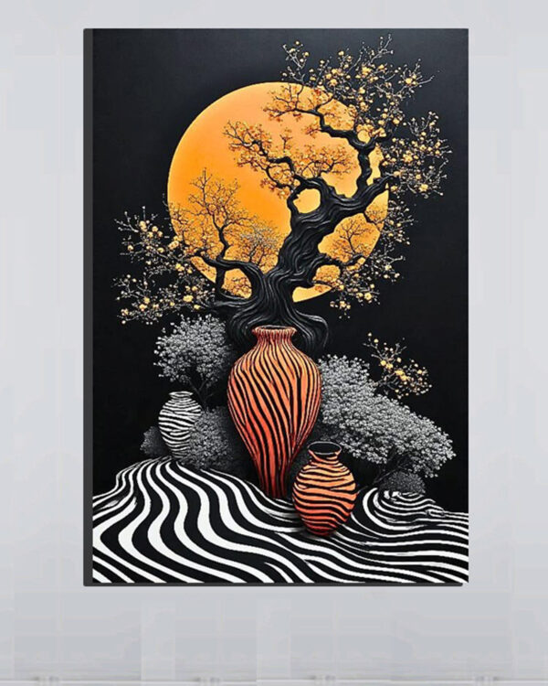 Abstract Vase & Tree Wall Art (2x3 Fit )