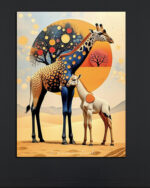 Giraffes in Sunset Art Print (2x3 Fit)