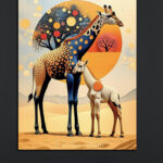 Giraffes in Sunset Art Print (2x3 Fit)