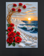 3D Rose Seaside Wall Art (2x3 Fit)