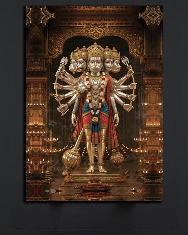 Panchamukhi Hanuman Wall Art (2x3 Fit)