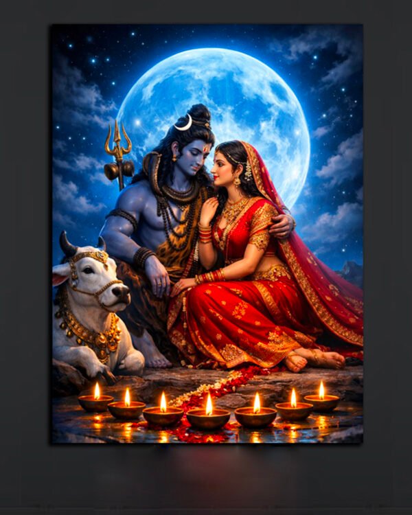 Shiva Parvati Divine Canvas Art (2x3 Fit)