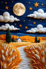 Moonlit Countryside Canvas Art (2x3 Fit) - Image 2