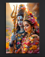 Divine Shiva Parvati Canvas Art (2x3 Fit)