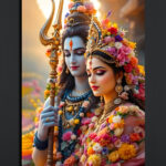 Divine Shiva Parvati Canvas Art (2x3 Fit)