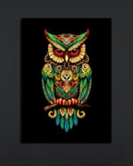 Colorful Artistic Owl Wall Art (2x3 Fit)