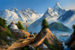 Himalayan Mountain Landscape Wall Art (2x3 Fit ) - Image 2