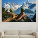 Himalayan Mountain Landscape Wall Art (2x3 Fit )