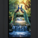 Elegant Peacock Canvas Art (2x3 Fit)