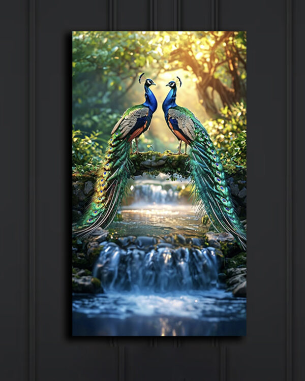 Elegant Peacock Canvas Art ( 3x4 fit )