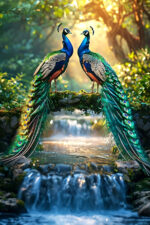 Elegant Peacock Canvas Art ( 3x4 fit ) - Image 2