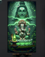 Shiva and Ganesha Wall Canvas Art ( 2x3 Fit )