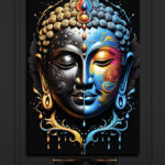 Black Buddha Wall Art ( 3x5 Fit )