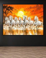 Seven Horses Sunset Wall Art (16x24" )