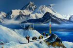 Everest Mountain Trek Canvas Art ( 2x3 Fit ) - Image 2