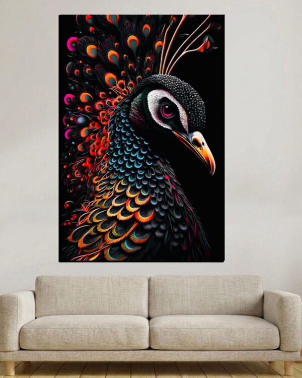peacocks clour head 16x24 inch