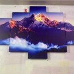 Mountains Five Panel 32x52 Size