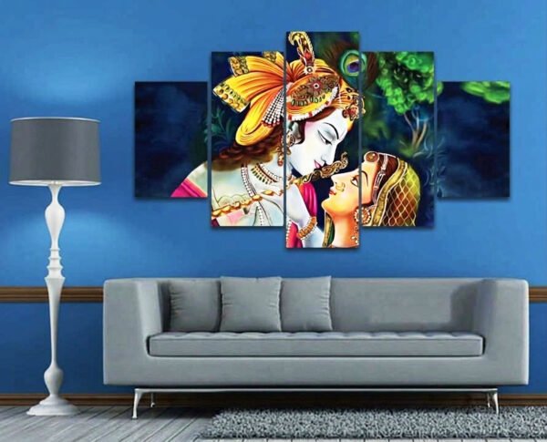 radha krishna 2x3 fit five panel canvas