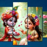 little radha krishna 2x3 fit five panel